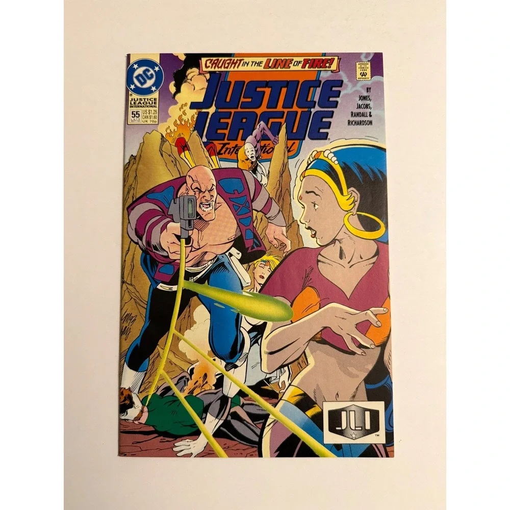 Justice League International 55 Comic Book Caught‎ in the Line of Fire DC 1991